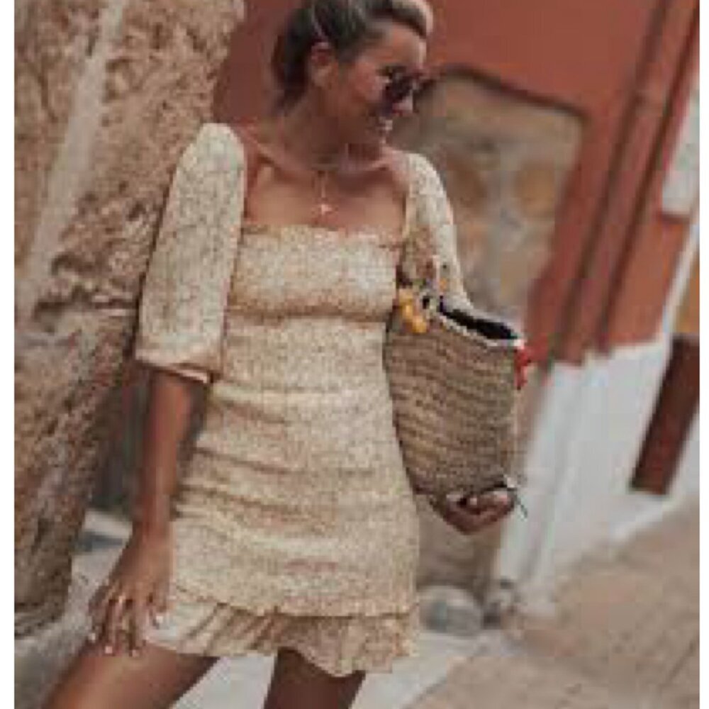 Faithfull The Brand Es Saada Petra Snake Print Mini Dress